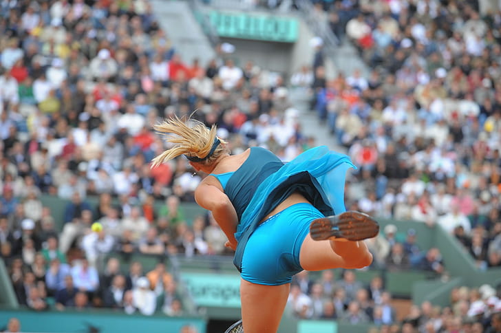 Maria Sharapova, tenis, wanita, berambut pirang, memalukan, Wallpaper HD