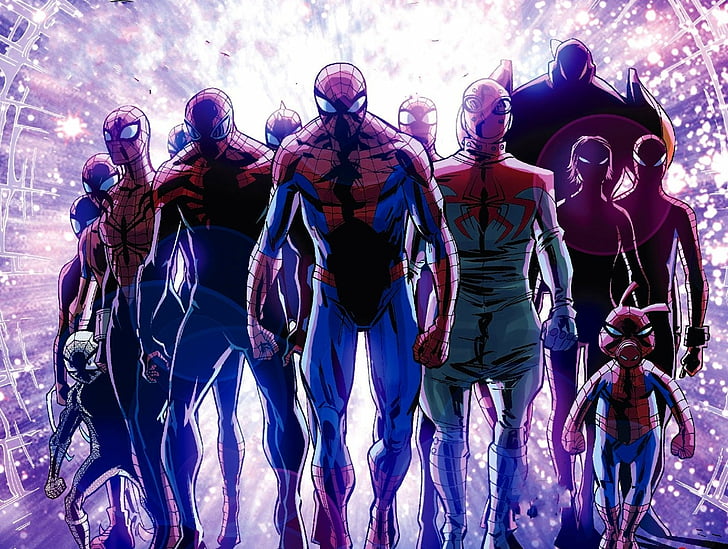 Comics, Spider-Verse, Doctor Octopus, Peter Parker, Spider-Man, Superior Spider-Man, HD wallpaper