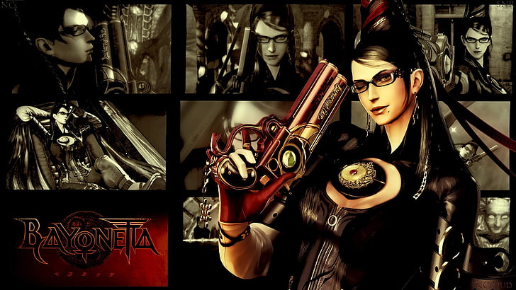 Offene Fersen aus rotem Leder für Damen, Bayonetta, Videospiele, HD-Hintergrundbild