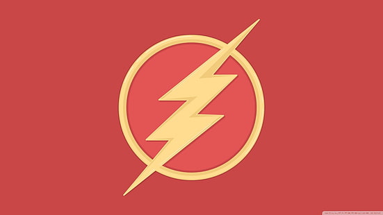 DC The Flashロゴイラスト、The Flash、DC Comics、ロゴ、 HDデスクトップの壁紙 HD wallpaper