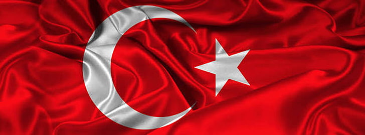 beautiful, flag, moon, star, turkish, HD wallpaper