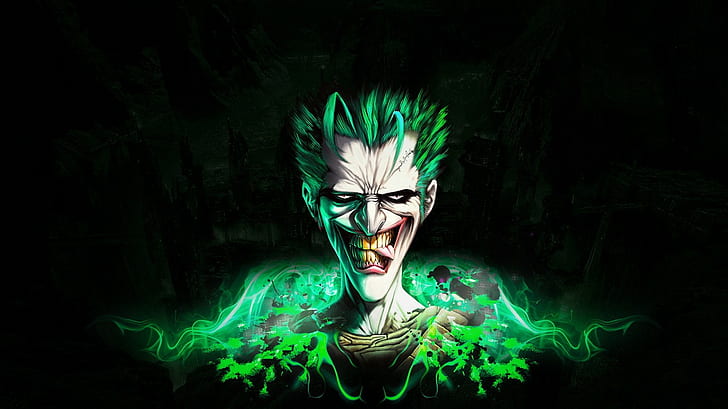 Joker Batman Black HD, дигиталното изкуство на жокера, карикатура / комикс, черно, батман, жокер, HD тапет