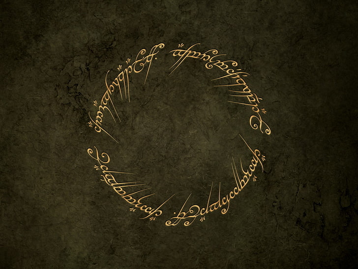 yellow text, The Lord of the Rings, movies, HD wallpaper