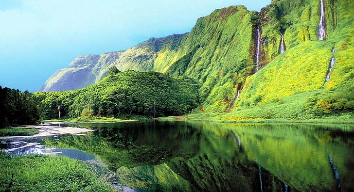 Danau, Danau, Azores, Portugal, Wallpaper HD