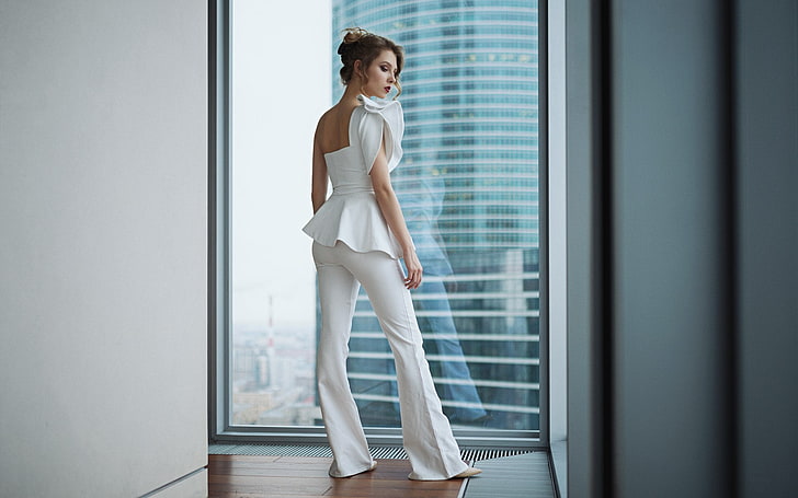 wanita, jendela, model, Sergey Zhirnov, Wallpaper HD