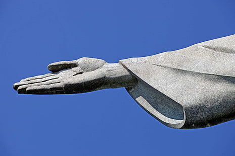 Brasilien, Christus der Erlöser, corcovado, Detail, Hand, Rio de Janeiro, Statue, HD-Hintergrundbild HD wallpaper