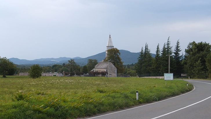 igreja, Eslovênia, Križ, HD papel de parede