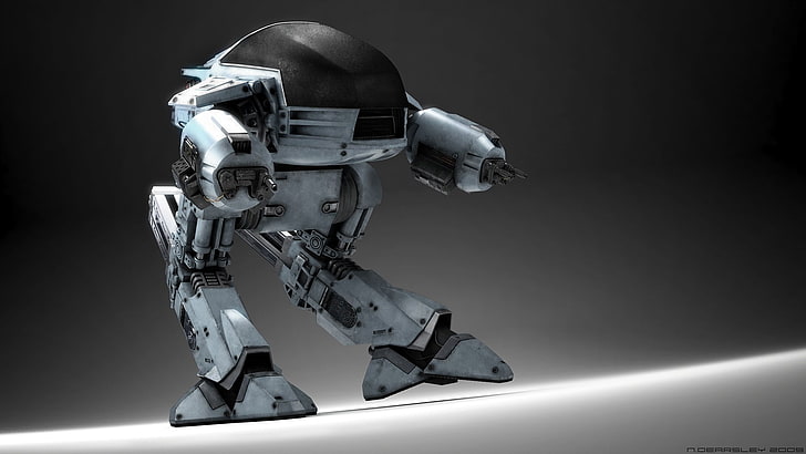 илюстрация на сив робот, RoboCop, Robocop (2014), HD тапет