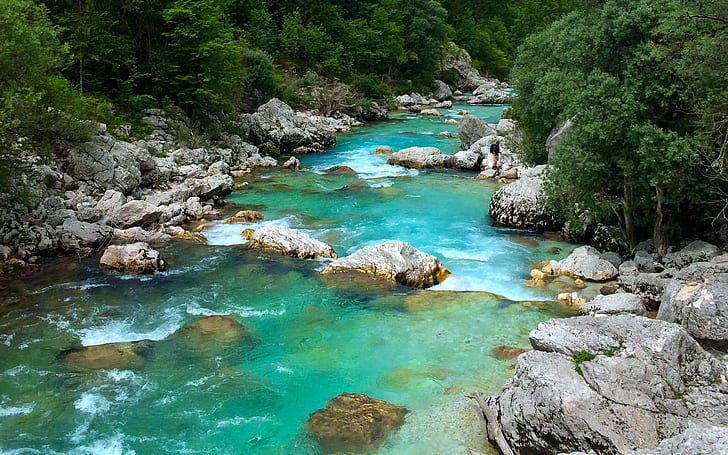 Soca River Slovénie 048452, Fond d'écran HD