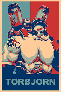 propaganda, Torbjörn (Overwatch), Overwatch, Gamer, Tapety HD HD wallpaper