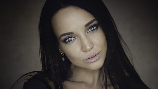 wanita, wajah, potret, Angelina Petrova, model, makeup, rambut panjang, Wallpaper HD HD wallpaper