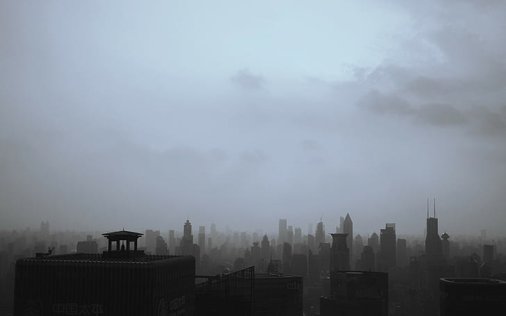einfarbig, Shanghai, HD-Hintergrundbild
