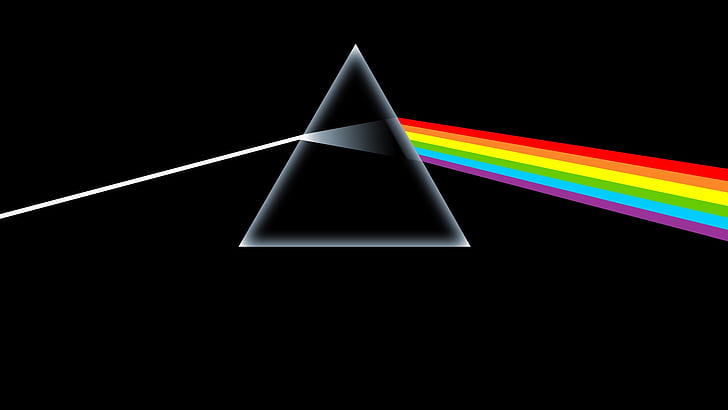 arco-íris prisma pink floyd Space Moons HD Art, Pink Floyd, prisma, HD papel de parede