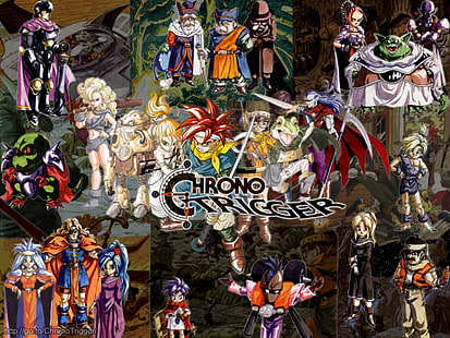 Videospel, Chrono Trigger, Anime, Ayla (Chrono Trigger), Flea (Chrono Trigger), Lucca (Chrono Trigger), Marle (Chrono Trigger), Schala (Chrono Trigger), HD tapet HD wallpaper