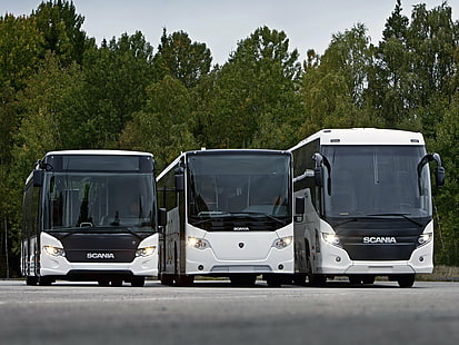 bus, scania, semi, tracteur, transport, Fond d'écran HD HD wallpaper