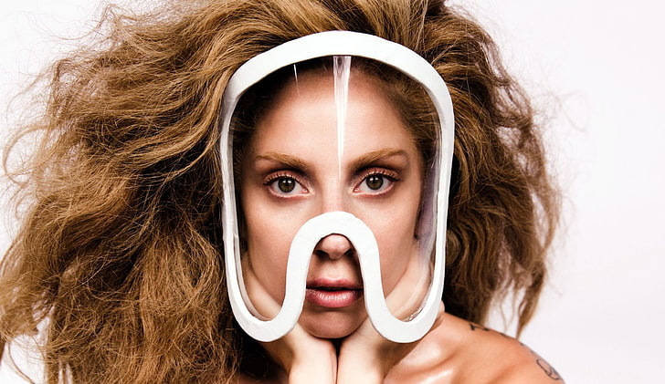 mulher de cabelos castanhos, cabelo, cantora, Lady Gaga, ARTPOP, fotos promocionais, Mac, HD papel de parede
