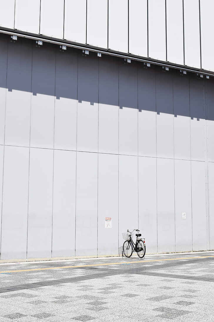 rower, minimalizm, parking, Tapety HD, tapety na telefon