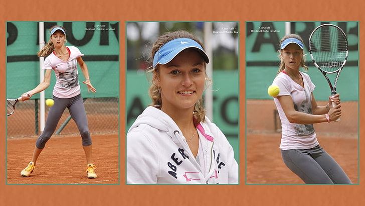 Anna Kalinskaya, tenis, polainas, Fondo de pantalla HD