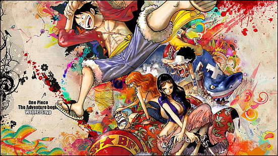 ein stück, robin, luffy, nami, lysop, franky, anime, HD-Hintergrundbild HD wallpaper