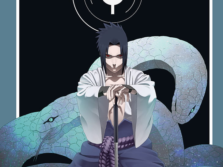 Naruto, Sasuke Uchiha, Snake, HD wallpaper | Wallpaperbetter