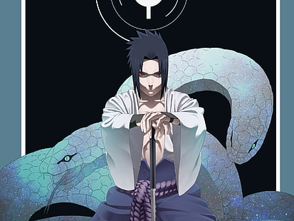 Naruto, Sasuke Uchiha, orm, HD tapet HD wallpaper