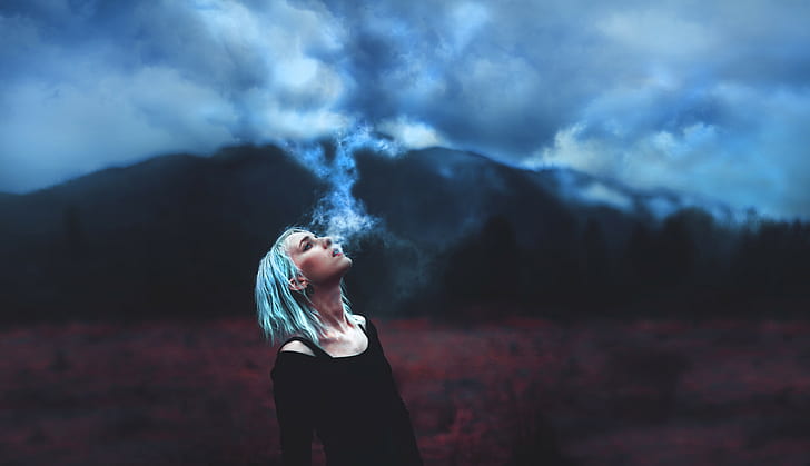 500px, nature, smoke, model, Kindra Nikole, women, HD wallpaper