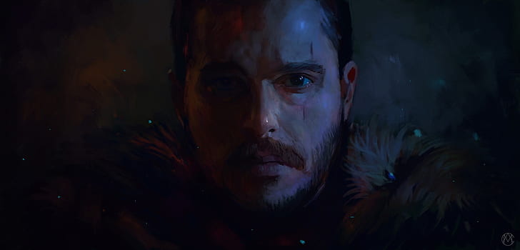 A Song Of Ice And Fire, Aegon Targaryen, Game of Thrones, Jon Snow, pittura, ritratto, Sfondo HD