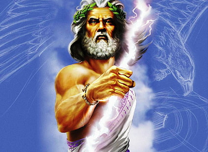 Зевс Греческий Бог, Зевс иллюстрация, Религиозная, господин, HD обои HD wallpaper