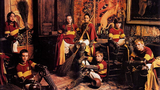 jersey kuning dan merah bocah, Harry Potter, Gryffindor, Wallpaper HD HD wallpaper