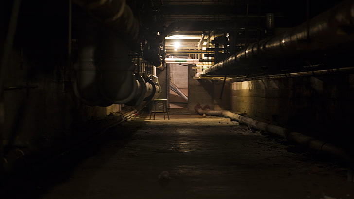 buio, corridoio, sotterraneo, tunnel, Sfondo HD