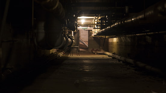 sombre, couloir, souterrain, tunnel, Fond d'écran HD HD wallpaper