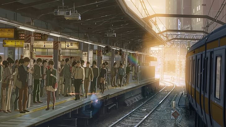 Makoto Shinkai, Kelimelerin Bahçesi, Shinkansen, HD masaüstü duvar kağıdı