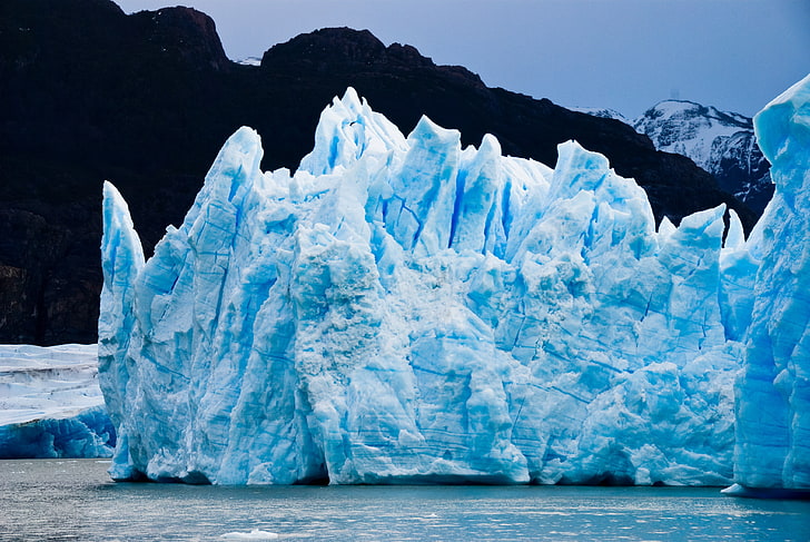 es burg, gletser, patagonia, torres del paine, Chili, Wallpaper HD