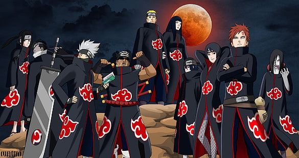  Naruto, anime, ninja, Akatsuki, manga, shinobi, Naruto Shippuden, jinchuuriki, japonese, anian, HD wallpaper HD wallpaper