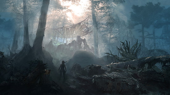 обои игрового приложения, Tomb Raider, Лара Крофт, видеоигры, Rise of the Tomb Raider, HD обои HD wallpaper