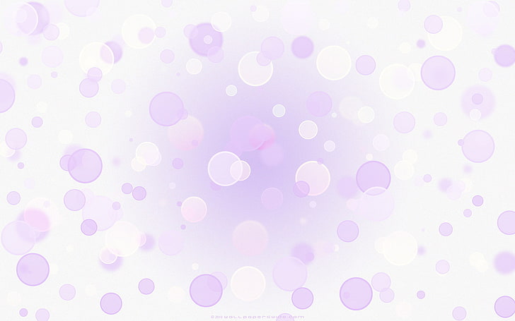bintik-bintik merah muda dan putih, putih, ungu, lingkaran, warna, Abstraksi, warna, Wallpaper HD