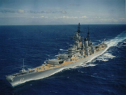 Okręty wojenne, USS New Jersey (BB-62), pancernik, okręt wojenny, Tapety HD HD wallpaper