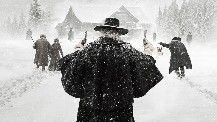 cappotto nero da uomo, The Hateful Eight, film, Quentin Tarantino, Sfondo HD