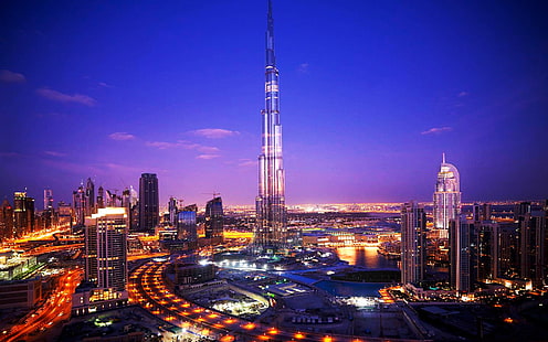 Burj Khalifa Tower Dubai HD, świat, podróże, podróże i świat, wieża, dubaj, burj, khalifa, Tapety HD HD wallpaper
