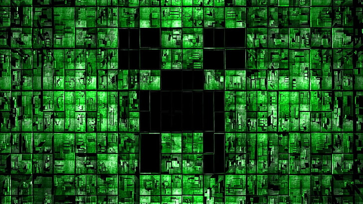 Wallpaper Minecraft Creeper, Video Game, Minecraft, Creeper (Minecraft), Green, Wallpaper HD