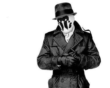 Rorschach, Watchmen, film, monocromatico, Sfondo HD HD wallpaper