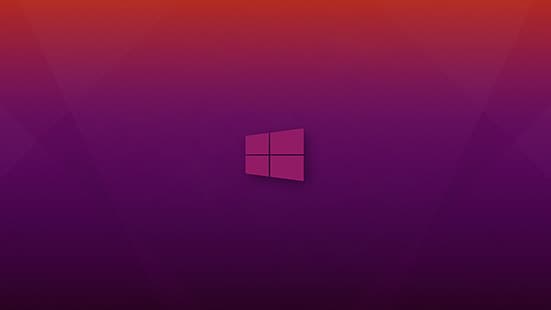 Windows 10, พื้นหลังสีม่วง, สีม่วง, ชมพู, โลโก้, วอลล์เปเปอร์ HD HD wallpaper