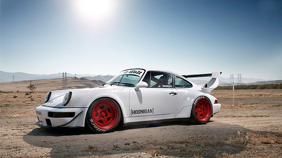 Porsche Sunlight Rauh-Welt HD, бяло купе, автомобили, слънчева светлина, porsche, welt, rauh, HD тапет HD wallpaper