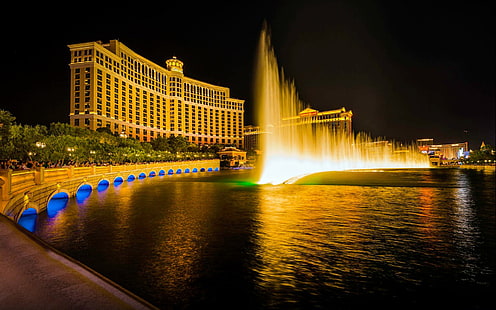 Fountain Bellagio Hotel & Casino In Las Vegas Nevada Ameryka Północna Tła pulpitu 1920 × 1200, Tapety HD HD wallpaper