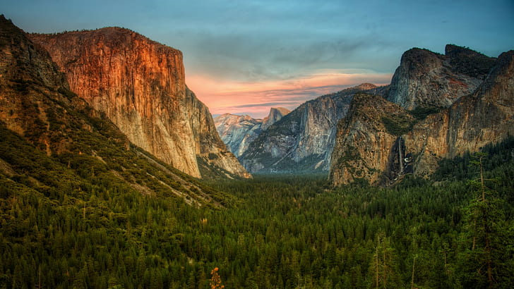 pemandangan, alam, Taman Nasional Yosemite, Lembah Yosemite, Wallpaper HD