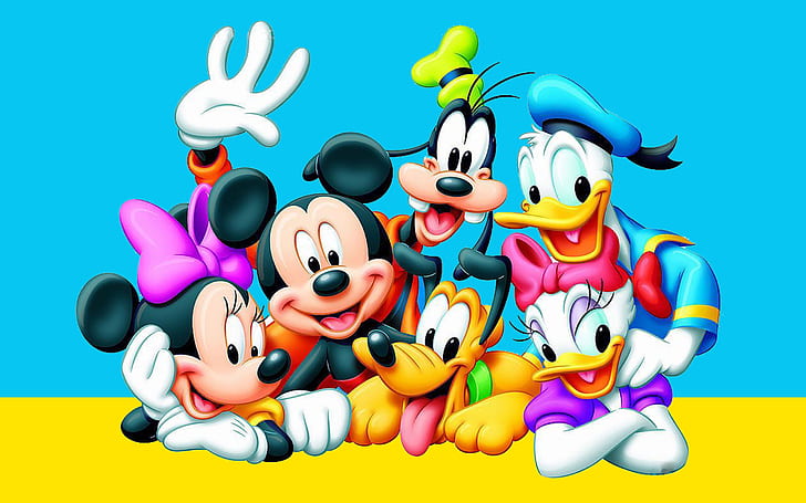 Donald Duck Daisy Duck Mickey Mouse Goofy And Pluto Cartoon Wallpaper Hd 2560 × 1600, HD tapet