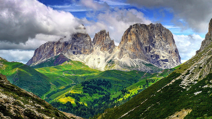 steniga berg, landskap, natur, berg, Dolomiterna (berg), HD tapet