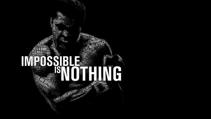 Ilustrasi Muhammad Ali, Muhammad Ali, monokrom, kesalahan ketik, kutipan, tipografi, latar belakang sederhana, Wallpaper HD