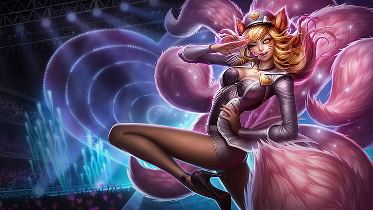 Ahri, League of Legends, kobiety, Tapety HD