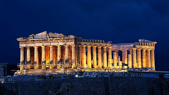 ギリシャアテネアクロポリスパルテノン神殿、 HDデスクトップの壁紙 HD wallpaper